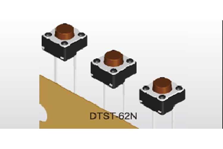 SWITCH TACT 6x6MM 5MM 2pın 520gf THT