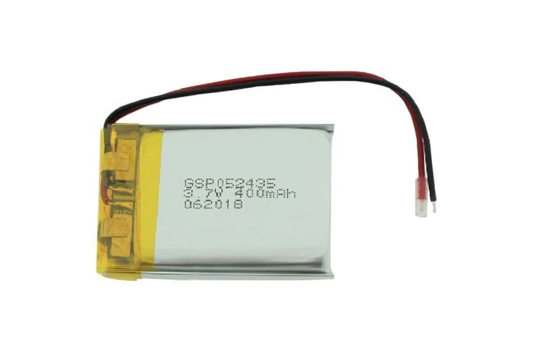 BATTERY LI-POLYMER 3.7V 400mAh 2PIN THT