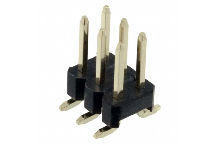 PIN HEADER 2x3 2.54mm 180° 12 mm MALE SMD