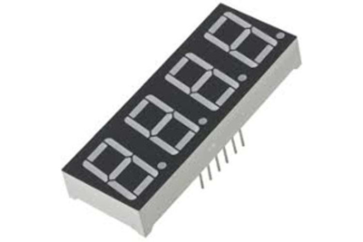 LED DISPLAY 7 SEGMENT 4DIGIT 7MM (-) YELLOW THT