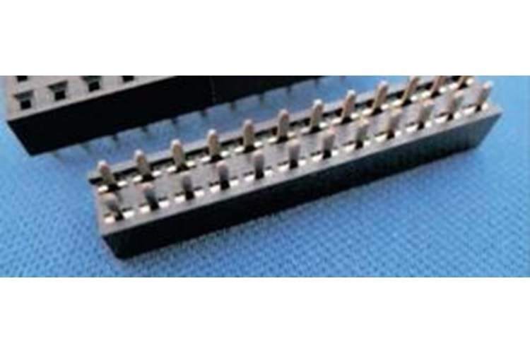 PIN HEADER FEMALE 40P(2X20) 180* THT V/T BLACK