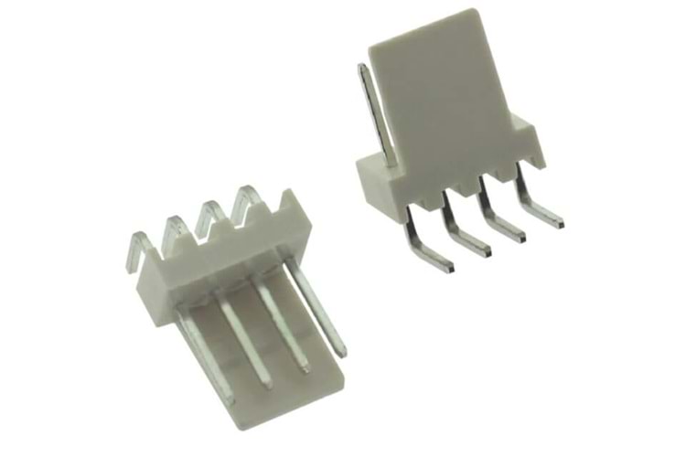 CONN 4P 2.54MM 90* MALE THT