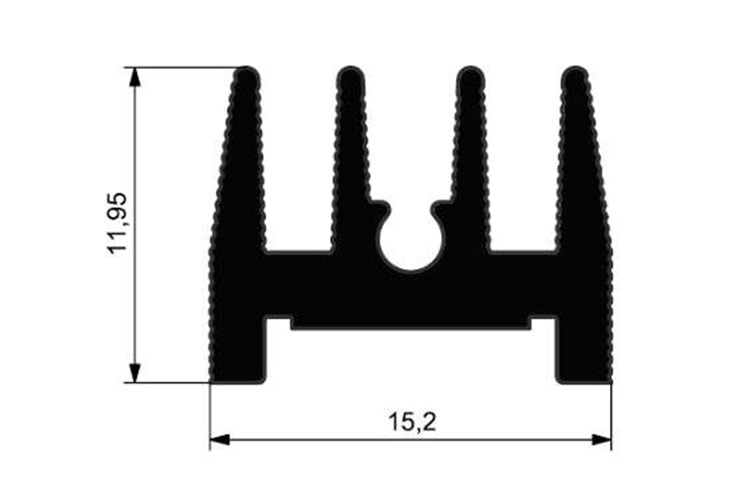 HEATSINK COOLER 11.95X25X15.20MM THT