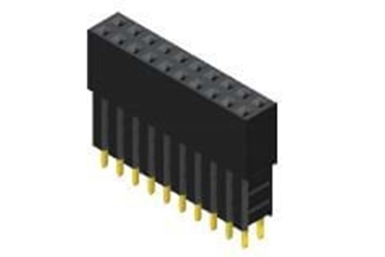 PIN HEADER 2x20 2.54mm 180* FEMALE THT