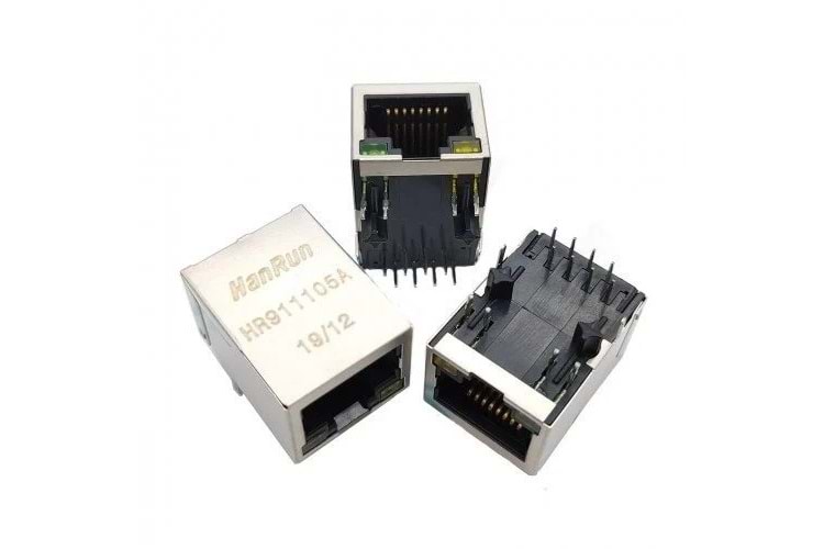 MODULAR JACK 90* 8P8C (RJ45,Ethernet) GRAY THT