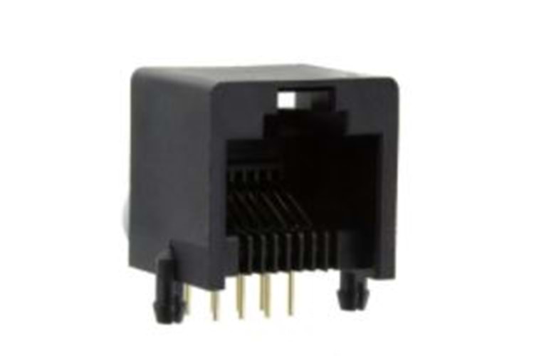 CONN JACK 8P8C R/A BLACK THT
