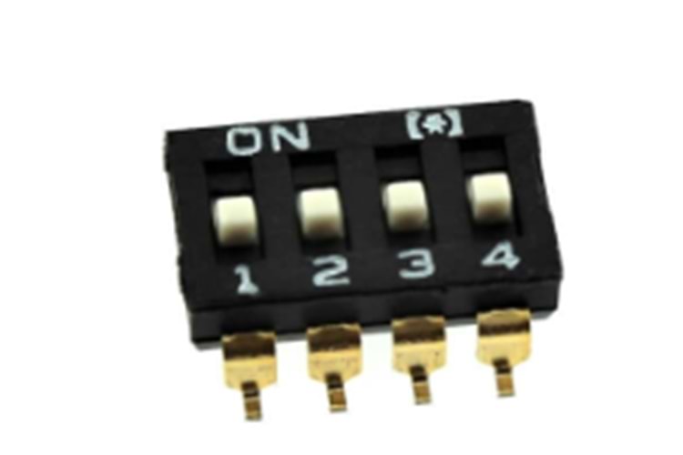SWITCH DIP 4 WAY BLACK SMD