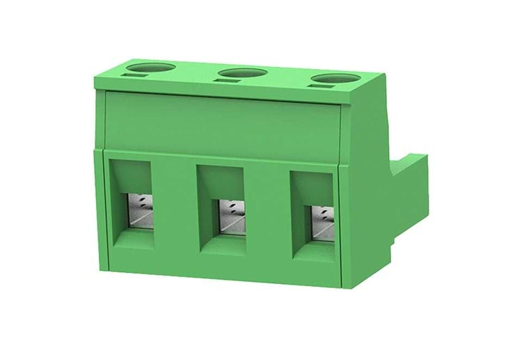 TERM.BLK.7.62MM 3P FEMALE GREEN