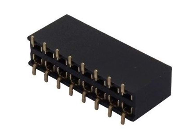 PIN HEADER 8PIN (2x4) 2.54mm FEMALE SMD V/T (TUBE)