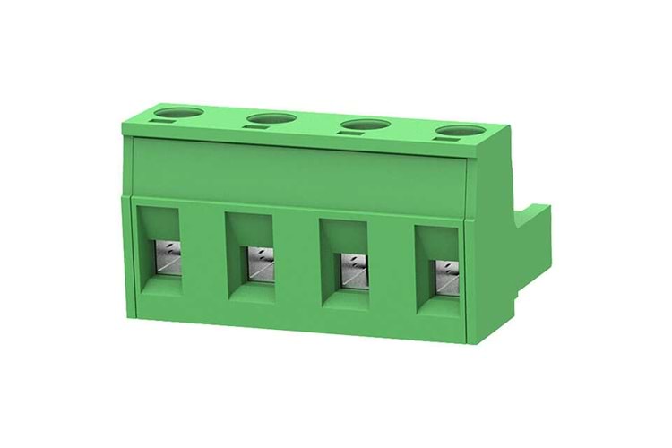 TERM 4P 7.62MM GREEN FEMALE THT