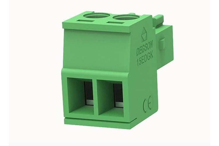 TERM 2P 3.81MM GREEN FEMALE THT