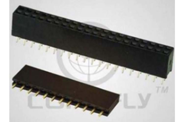 HEADER 1x12 2.54MM 180* FEMALE THT
