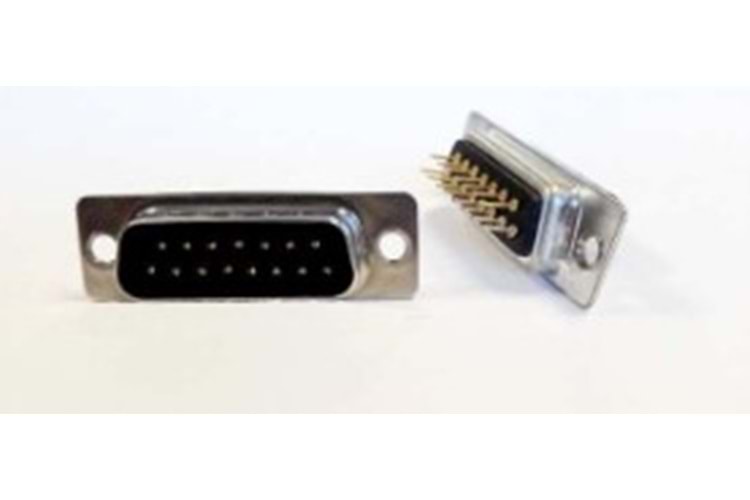 CONNECTOR DSUB 15PIN 180C PCB TYPE MALE BLACK THT