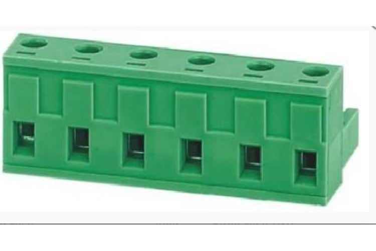 TERM.BLK.7.62MM 3P FEMALE GREEN