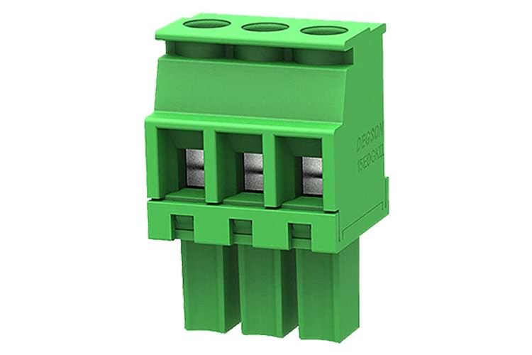 TERM 3P 3.5MM 90* GREEN FEMALE
