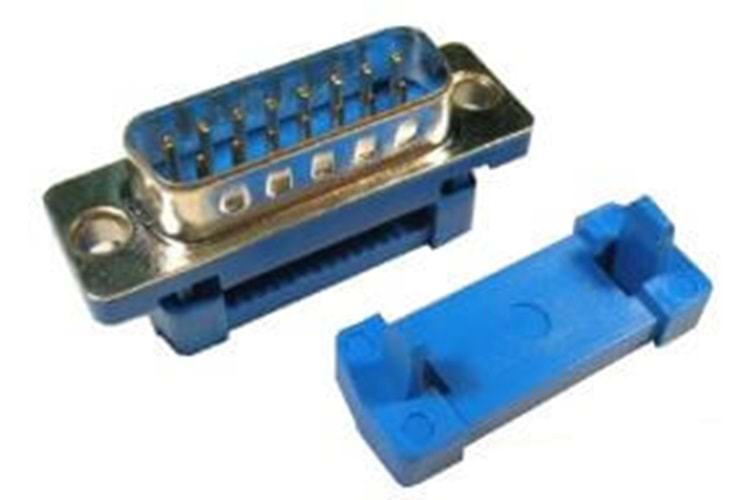CONNECTOR DSUB 25P IDC WITH MALE FLAT TYPE BLUE THT