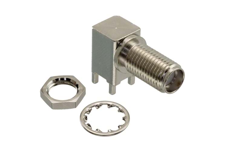 CONN SMA JACK R/A 50 OHM PCB THT