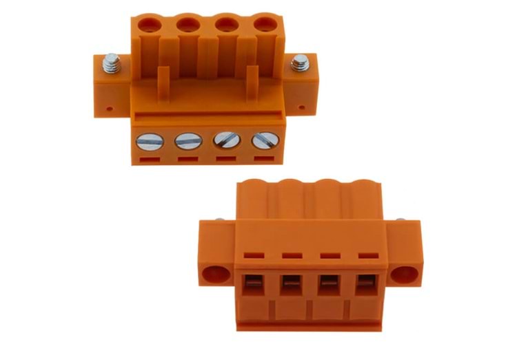 TERM 4P 5.08MM 90* ORANGE FEMALE