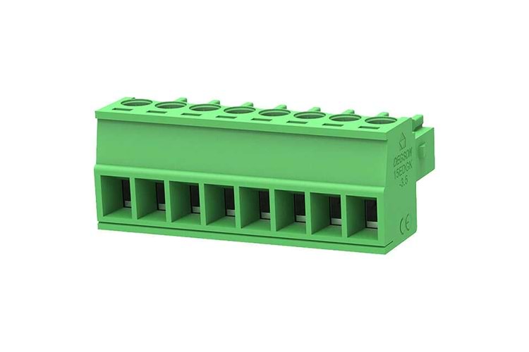 TERM 8P 3.5mm 180* GREEN FEMALE