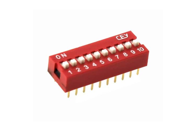 SWITCH 10Pos. SPST 100mA 24VAC/VDC THT V/T