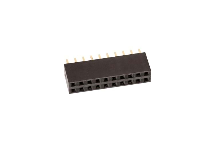 FEMALE DUAL SOCKET HEADER WR-PHD 2x10 20P 180* 2.54mm THT