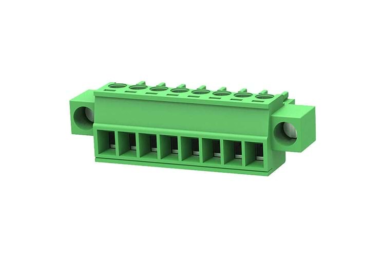 TERM 8P 3.5mm 90° GREEN FEMALE SCREW MOUNT