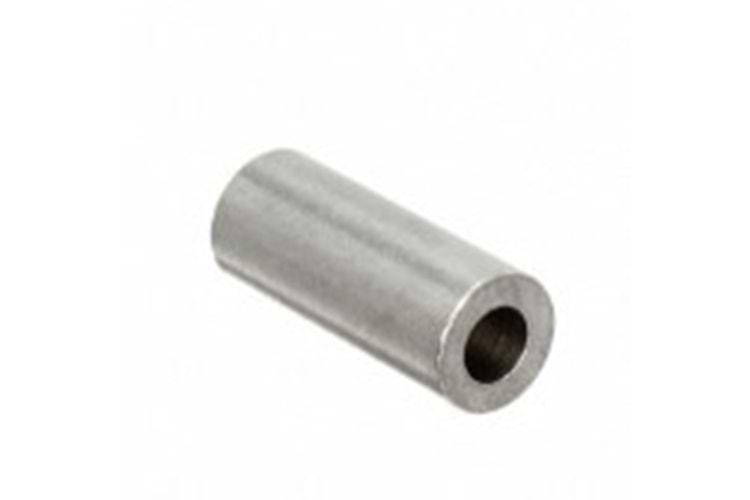 SPACER ROUND BRASS 15mm SILVER