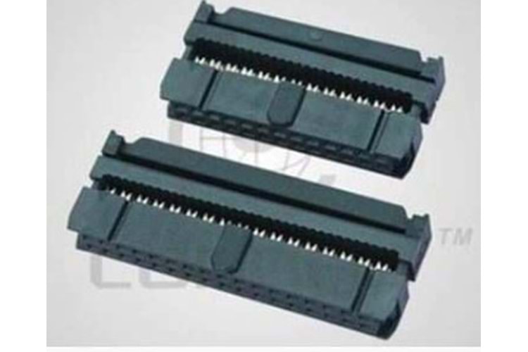 CONN IDC 24P(2x12) 180° BLACK FEMALE