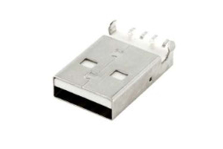 CONNECTOR USB A TYPE 4P WHITE R/A SMD