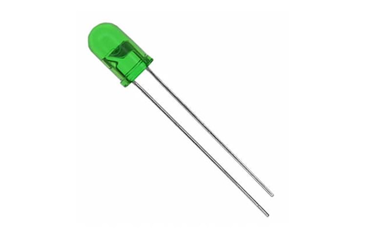 LED YELLOW GREEN 5mm 70mcd 30° GREEN DIFFUSED THT