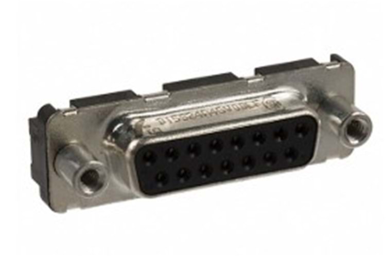 CONN D-SUB RCPT 15P VERT SLDR FEMALE THT