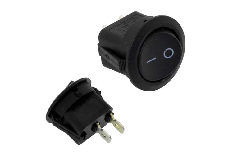 SWITCH ROCKER 2P 23x16.5mm ON-OFF BLACK