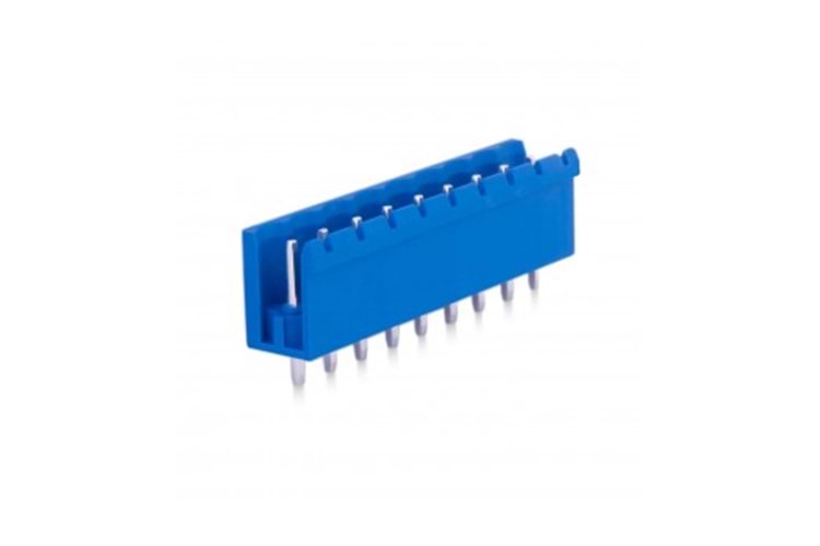 KLM OPEN 9P 5.08MM 180° BLUE MALE THT