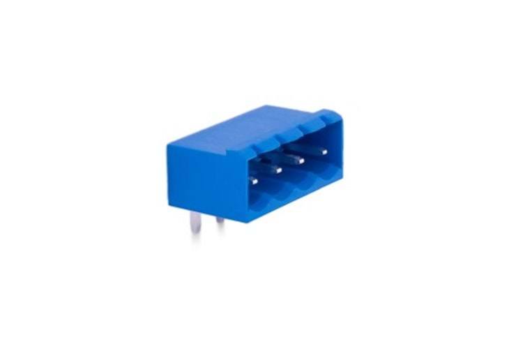 KLM 4P 5.08MM 90° BLUE MALE THT
