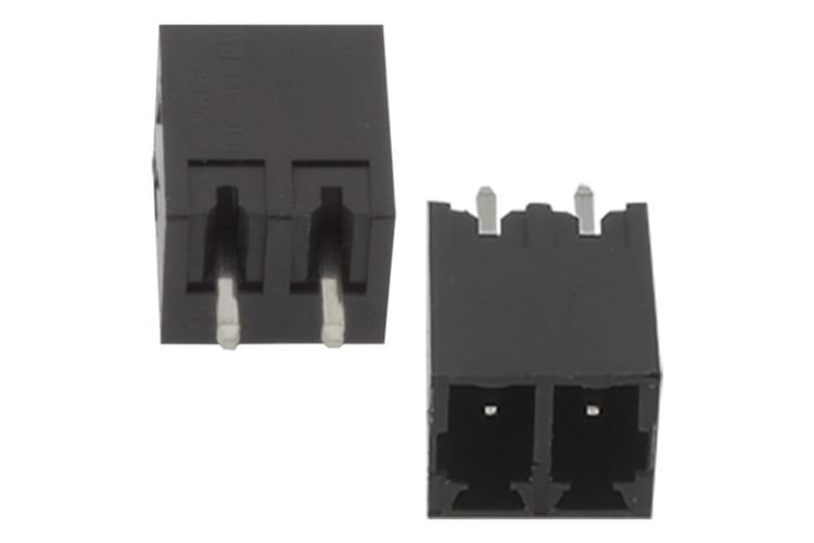 TERM 2P 3.81mm 180° BLACK CLOSED MALE THT