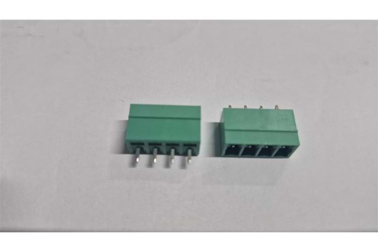 TERM 4P 3.81mm 180° GREEN CLOSED MALE THT