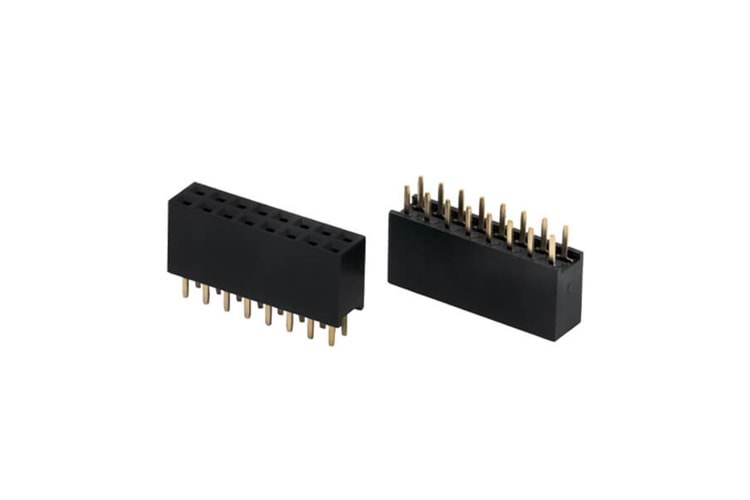 CONN HEADER 16P (2x8) 2.54mm BLACK FEMALE THT