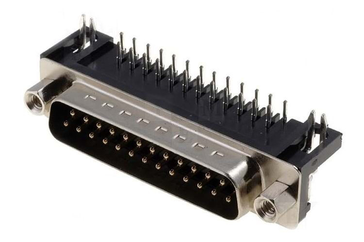 CONN DSUB 25P MALE 90C -ROW THT