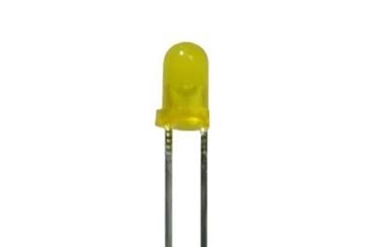 LED YELLOW 3MM 40mcd 40° YELLOW/DIFFUSED THT