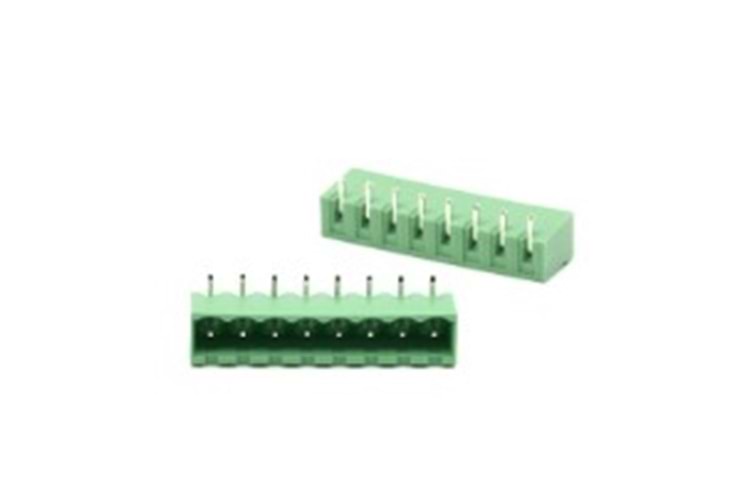 TERM.BLK. 8P 5.08mm 90° GREEN CLOSED MALE THT