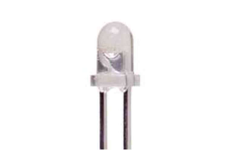 LED 3mm WHITE 12000mcd 30° WATER CLEAR THT