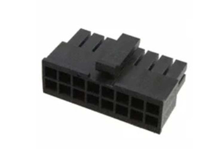 CONN RCPT HSG 16P 3mm BLACK FEMALE