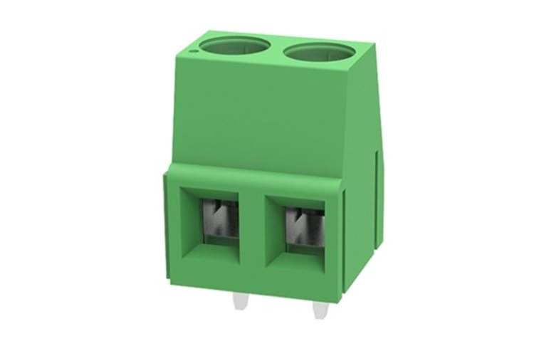 TERM. BLK. 2P 5.08mm 180° GREEN PCB TYPE THT