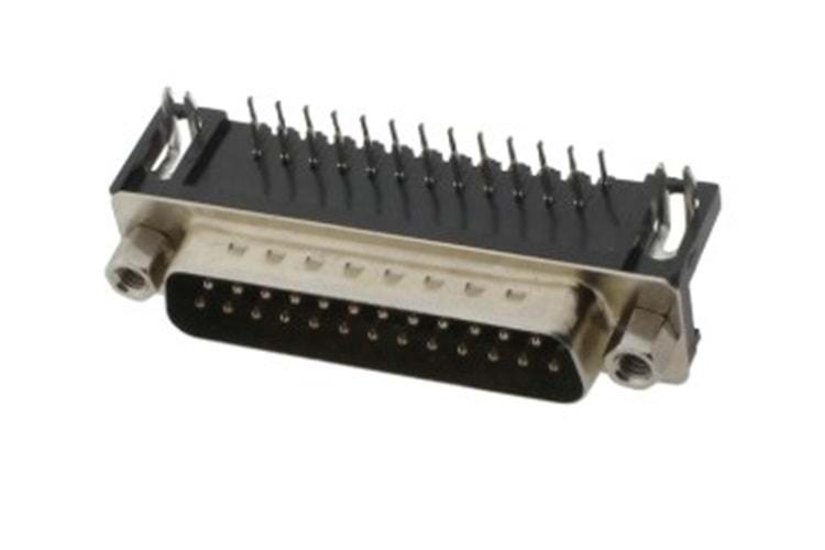 CONN D-SUB 25P 90° MALE PCB TYPE R/A THT