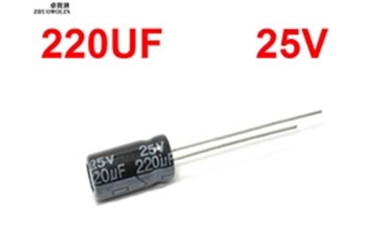 CAP EL 220uF 25V 8x11.5 5MM 105C TB THT