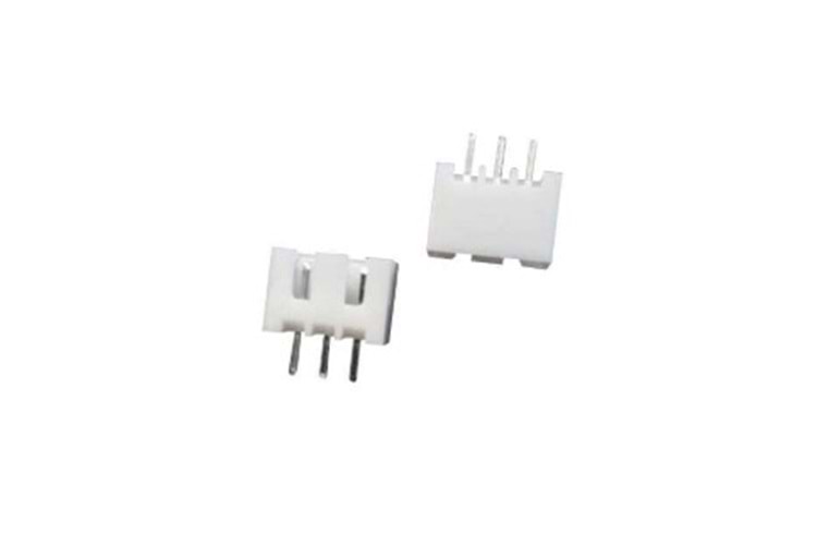 CONN. T.B. 3P(1x3) 2.5mm 180° MALE WHITE THT
