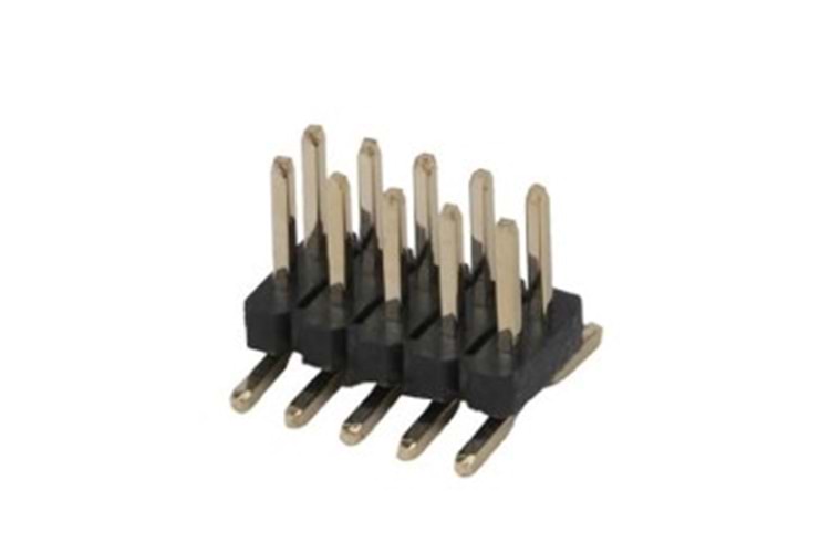 PIN HEADER 10P(2x5) 1.27mm MALE V/T SMD