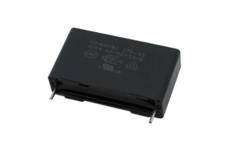 CAP POL 1uf 275VAC 27.5mm 10% X2 CUT LEAD 4mm THT