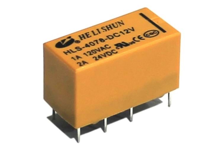 RELAY DOUBLE CONTACT 12VDC 1A 8P TELECOM THT