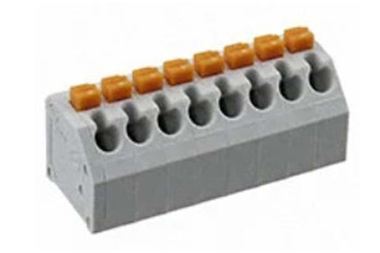 TERM 8P 3.81mm 45° WIRE TO BOARD GRAY THT